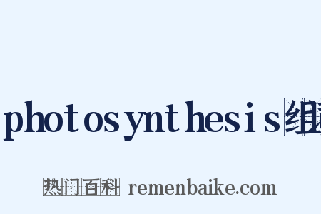 photosynthesis组词是什么意思的图片